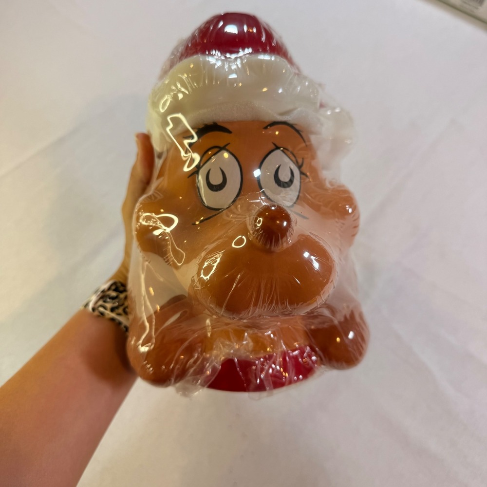 Sleigh Bell Bistro Max Grinch Cookie Jar Santa Holiday Decor Bistro Hobby Hobby